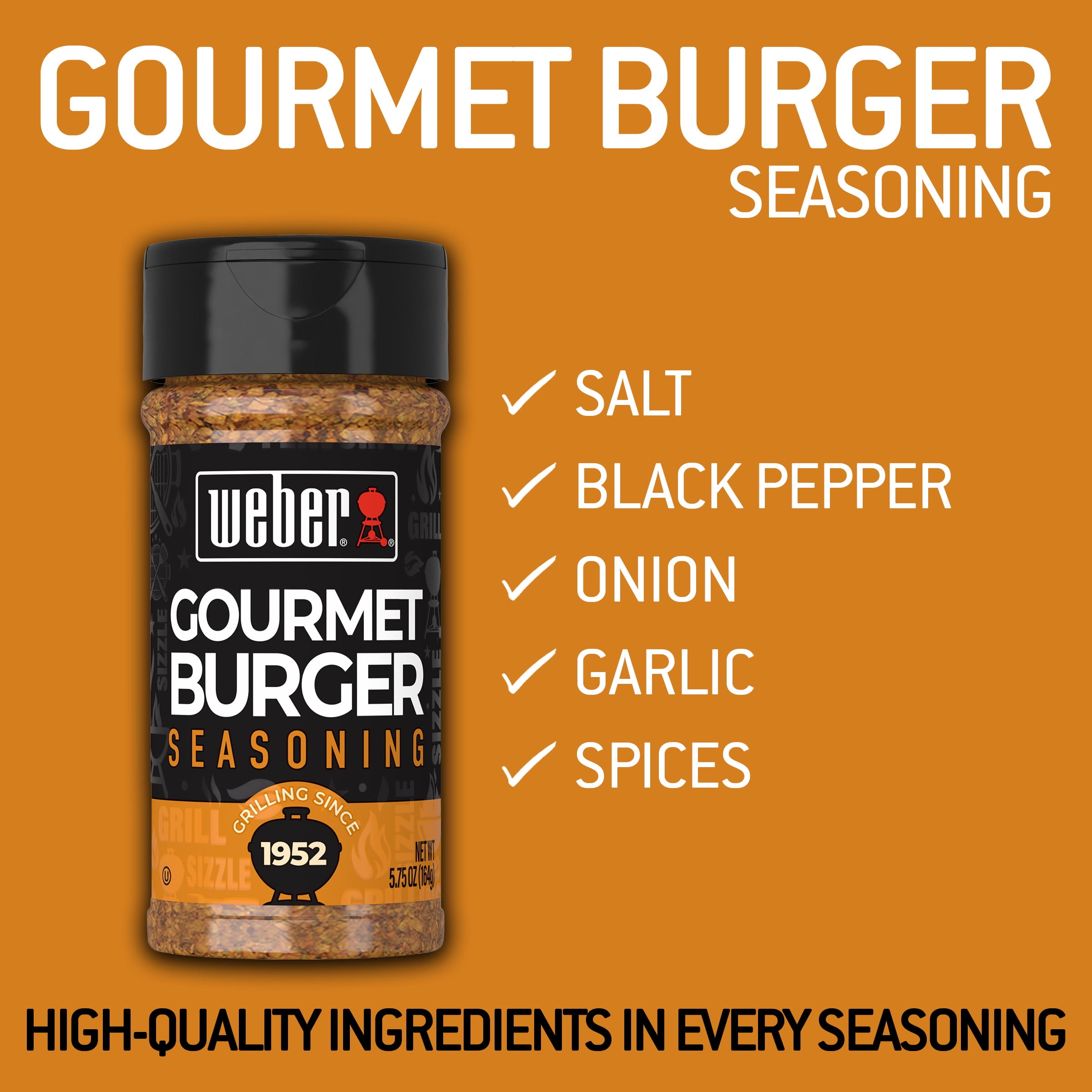 Weber Gourmet Burger Seasoning, 5.75 oz