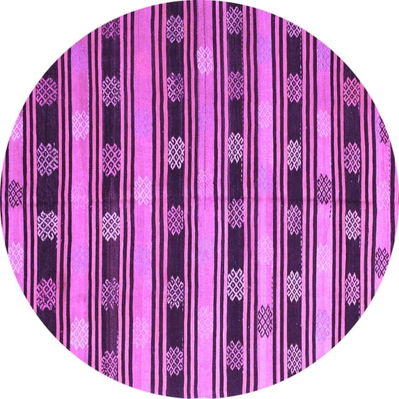 Ahgly Company Indoor Round Southwestern Purple Country Area Rugs, 7' Round