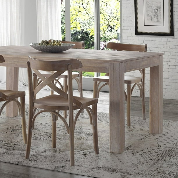 Grain Wood Furniture Montauk Dining Table Solid Wood Driftwood Driftwood Finish Walmart Com Walmart Com