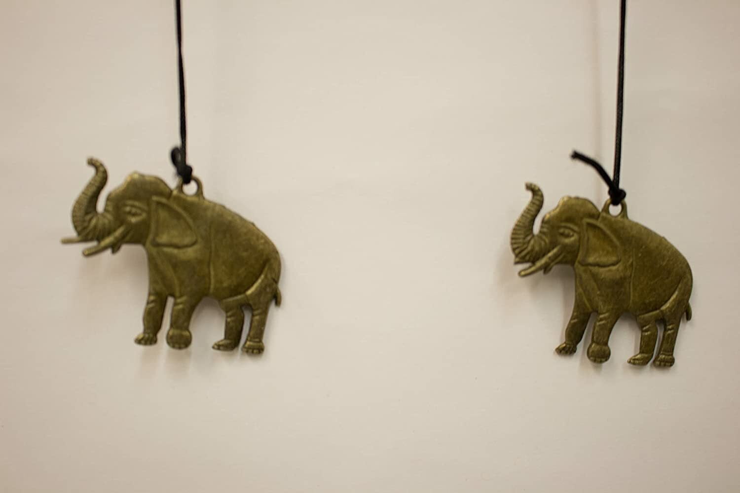 Elephants on a Trunk Yard Patio Decor Wind Chime w Brass Bells Hanging Ornament KT00249