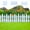 White, variant on LiUMX White Plastic Garden Fence | Decorative Picket Edging for Lawns, Flowerbeds & Plant Borders | Easy Install Yard & Garden Border Fencing