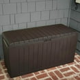 Keter Marvel Plus 71 Gallon Outdoor Storage Deck Box, Espresso Brown