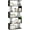 Black, variant on HOMEFORT 6-Shelf Geometric Bookcase, Wood S-Shaped Bookshelf, Modern Staggered Bookcase Bookshelf. White and Black
