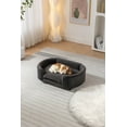 thumbnail image 4 of Scandinavian style Elevated Dog Bed Pet Sofa With Solid Wood legs and Black Bent Wood Back,&nbsp; Cashmere Cushion,Mid Size, 4 of 9