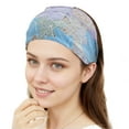 thumbnail image 4 of Unique Bargains 1 Pc Headband Maple Leaf Lace Wide Hairband for Women Sky Blue, Purple, Green, 4 of 5