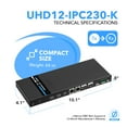 thumbnail image 5 of 1x2 4K HDMI Extender Splitter over Single CAT6/7 Up to 230 ft - Ipcolor Technology 18 Gbps, Bi-Directional IR, RS-232, EDID (UHD12-IPC230-K), 5 of 9