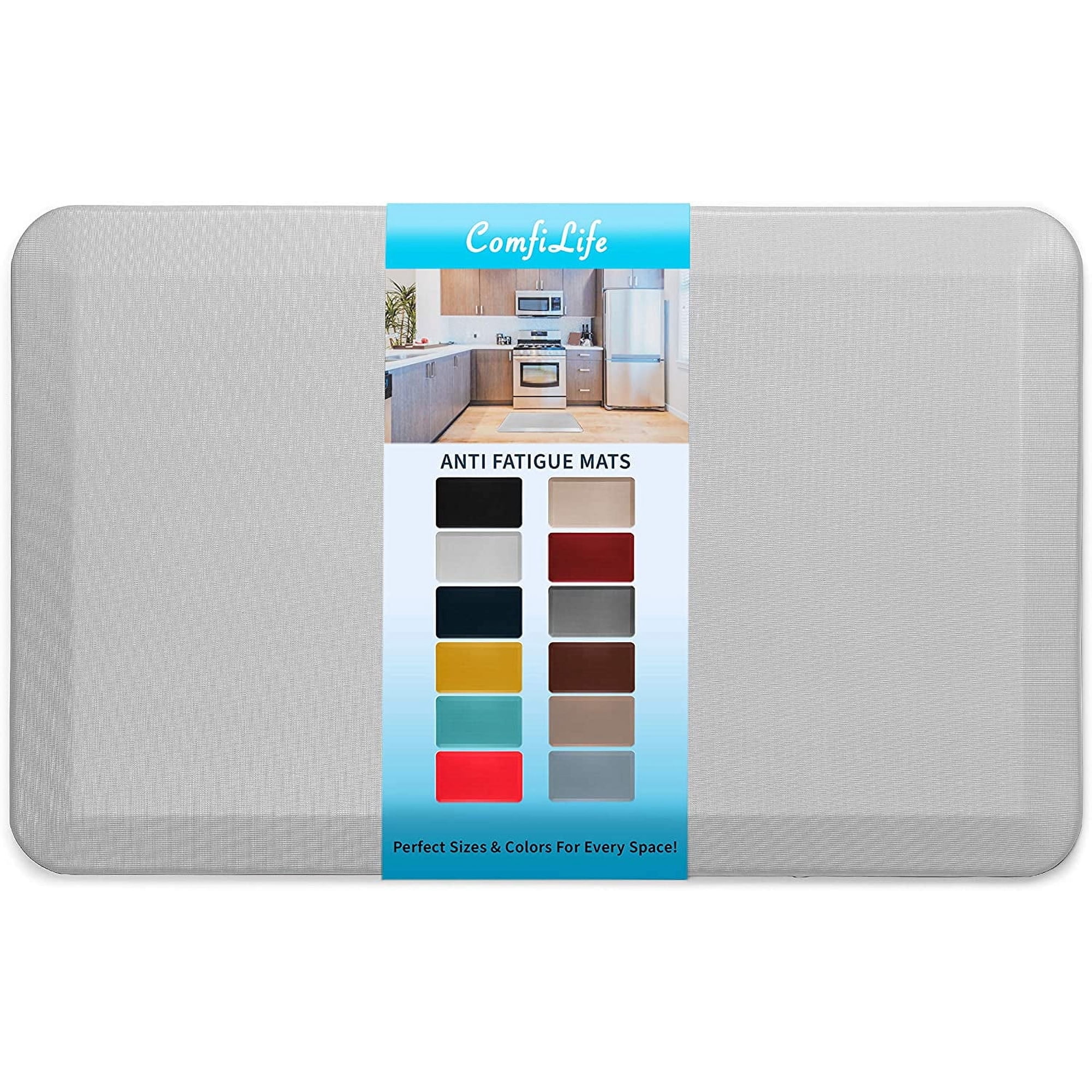 ComfiLife Anti Fatigue Durable Floor Mat for Kitchen Standing Desk Home Office Garage 20 x 39 Silver