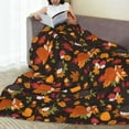 thumbnail image 6 of Bingfone Autumn Hedgehog and Fox Cute Print Flannel Fleece Blanket Throw Blanket for Bed,Sofa,Couch,Travel,Camping(40"x30" ), 6 of 8
