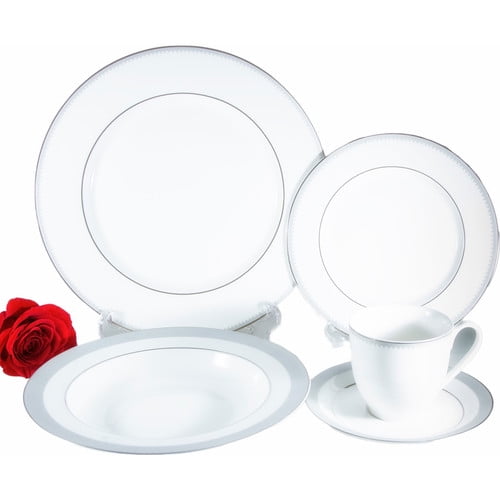 Flato Home Products Crenelle Bone China 20 Piece Dinnerware Set, Service for 4 by Flato Home Products