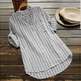 thumbnail image 2 of Xihbxyly V Neck Tie Dye T Shirts for Women Women Summer Fashion Loose V-Neck Stripe Print Casual Tops Blouse V Neck Blouse Pullover V-neck Lace Bottoming Blouse, 2 of 4