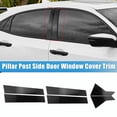 thumbnail image 2 of Unique Bargains 6pcs Car Pillar Post Side Door Window Cover Trim for Honda Civic Sedan 10th Gen 2016-2021 Bright Black, 2 of 6