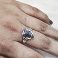 thumbnail image 2 of Natural Tanzanite Ring, Rough Tanzanite Gemstone Ring, December Birthstone, Boho Ring, 925 Sterling Silver, Womens Ring, Christmas, Thanksgiving, Handmade, Statement Jewelry, Rough Gemstone Jewelry, 2 of 4
