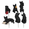 thumbnail image 1 of Gato de resina para Césped ANGGREK Estatua de Gato Negro decoración de fiestas, 1 of 8