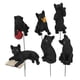 thumbnail image 2 of Mini estatuilla de gato de césped, 6 piezas de resina de césped, estatua de gato negro, juego de gato de jardín en miniatura, rendimiento de primer nivel, 2 of 9