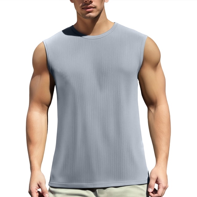 Camiseta interior de manga corta de seda helada para hombre - Malla cuadriculada, transpirable, poliéster - Ajuste musculoso, M-XXXXXXL, largo 65-79 cm