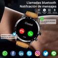 thumbnail image 2 of Reloj Inteligente Para Hombre Smartwatch Bluetooth, negro/cafe, 2 of 5
