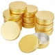 thumbnail image 1 of Paquete de 12 latas de aluminio redondas con tapa de rosca de 3.4 oz, ideales para guardar especias, dulces, té o regalar (doradas)., 1 of 7