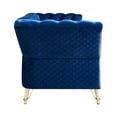 thumbnail image 6 of Chesterfield Button Tufted Sofa, Velvet Upholstered Couch with Removable Cushions and Metal Legs for Living Room Office Apartment, 6 of 12