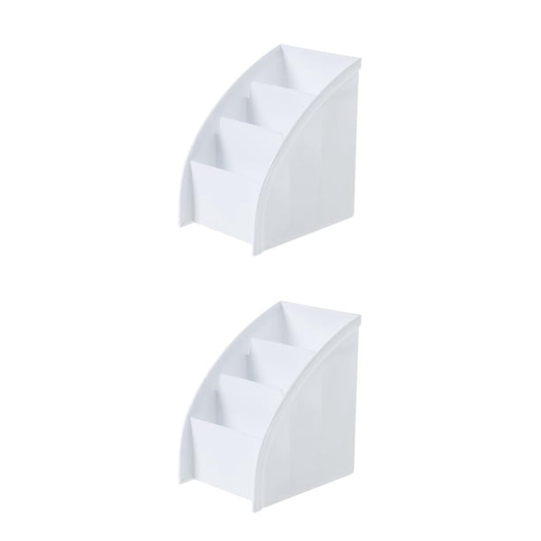 Inteprter Organizadores de teléfono para llaves de escritorio para el hogar, Mini soporte de almacenamiento de Control remoto, cajas de almacenamiento blanco 2piezas Inteprter CBP103545