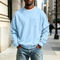 thumbnail image 2 of Men's Crewneck Pocket Sweatshirt Long Sleeve Relaxed Fit Chest Pocket Soft Casual Basic Pullover Sweatshirt, 2 of 6
