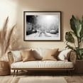 thumbnail image 3 of Snowy Astoria 03 - Queens New York Photography Snow Black and White Winter Street Photography Cityscape Architecture Moody Black Framed Wall Art Print 5 x 7 inches, 3 of 4