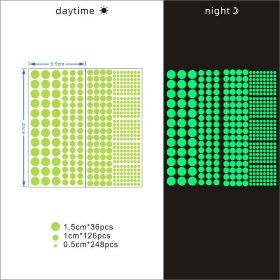 407 Pcs Glow in The Dark Wall Stickers Glowing Stickers for Ceiling and Wall Decals 3D Glowing Stickers Perfect for Kids Bedding Room or Party Birthday Gift