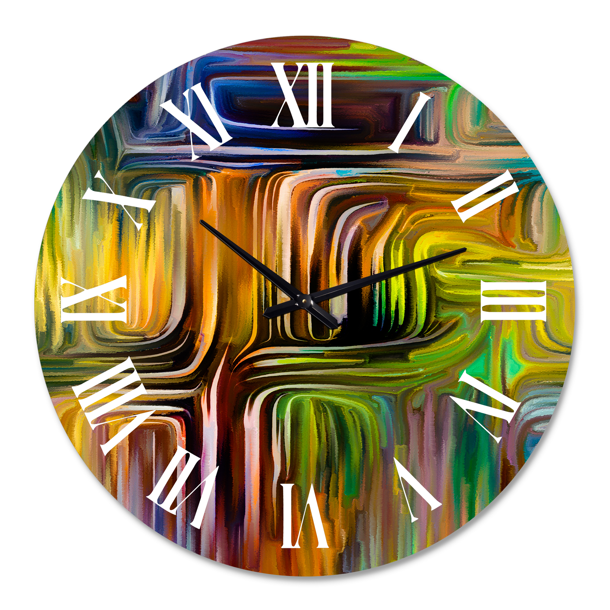 Designart 'Colour Fusion I' Modern Wall Clock