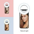 thumbnail image 2 of Selfie Ring Light [3 Light Modes] [Rechargeable], Clip on Phone Camera LED Light, Adjustable Brightness Selfie Circle Light Designed for iPhone X Xr Xs 11 12 Pro Max Android iPad Laptop, 2 of 5