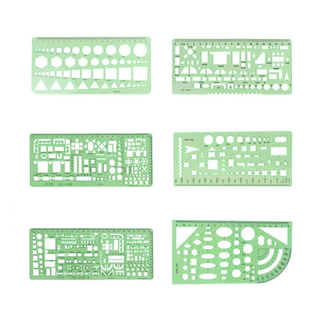 1 Set Circle Stencil Plastic High-quality Convenient Use Eye-catching Templates for Drafting Exquisite Appearance Long Lifespan Type 4