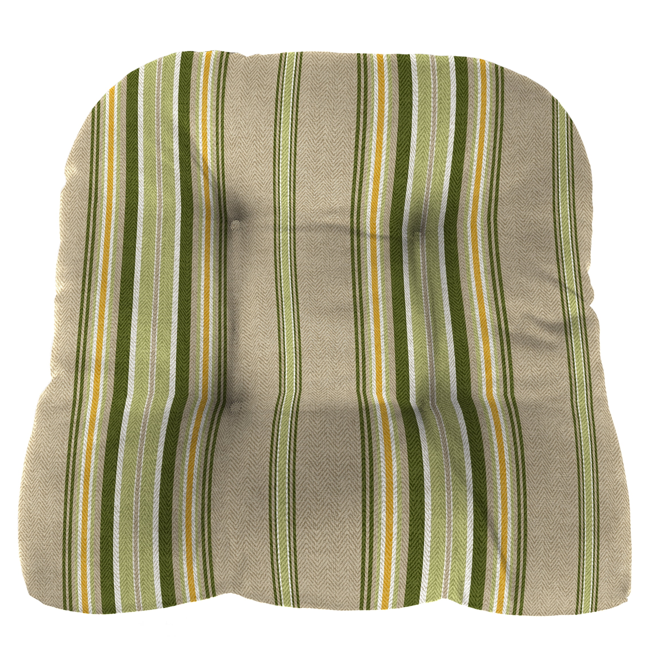 Jordan Manufacturing 19" x 19" Terrace Sunrise Multicolor Stripe Square Tufted Outdoor Wicker Seat Cushions (2 Pack)