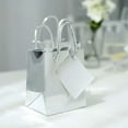 thumbnail image 5 of Efavormart 12 Pack | 5" Shiny Metallic Silver Foil Paper Gift Bags With Handles, Small Party Favor Goodie Bags, 5 of 5