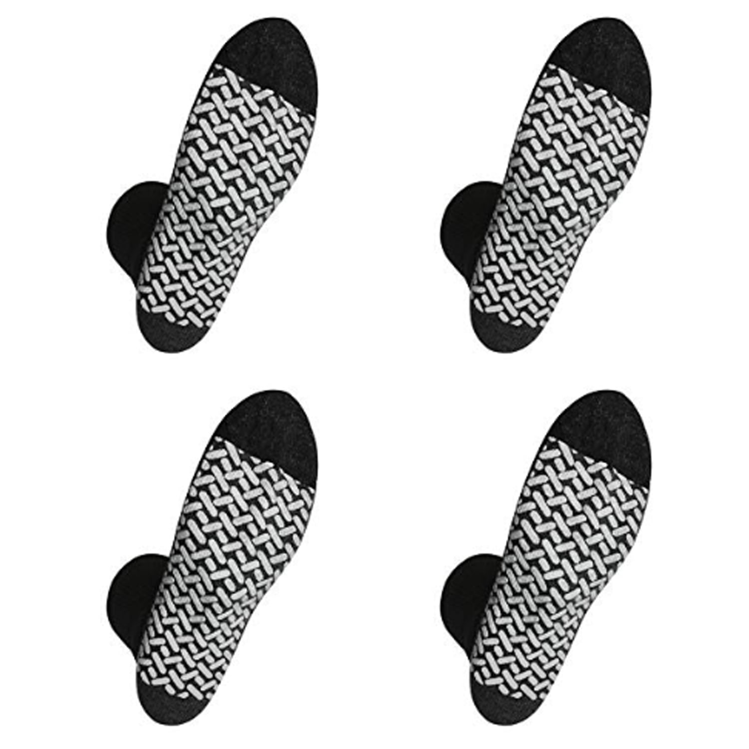 4 Pairs of Nobles Men's Black Comfortable Slipper Socks Size 1315