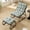 Light Green, variant on S-HOME European Style Patio Chair With Puffy Cushion And Foot Stool In Black Steel Frame For Living Room Spaces, Grey