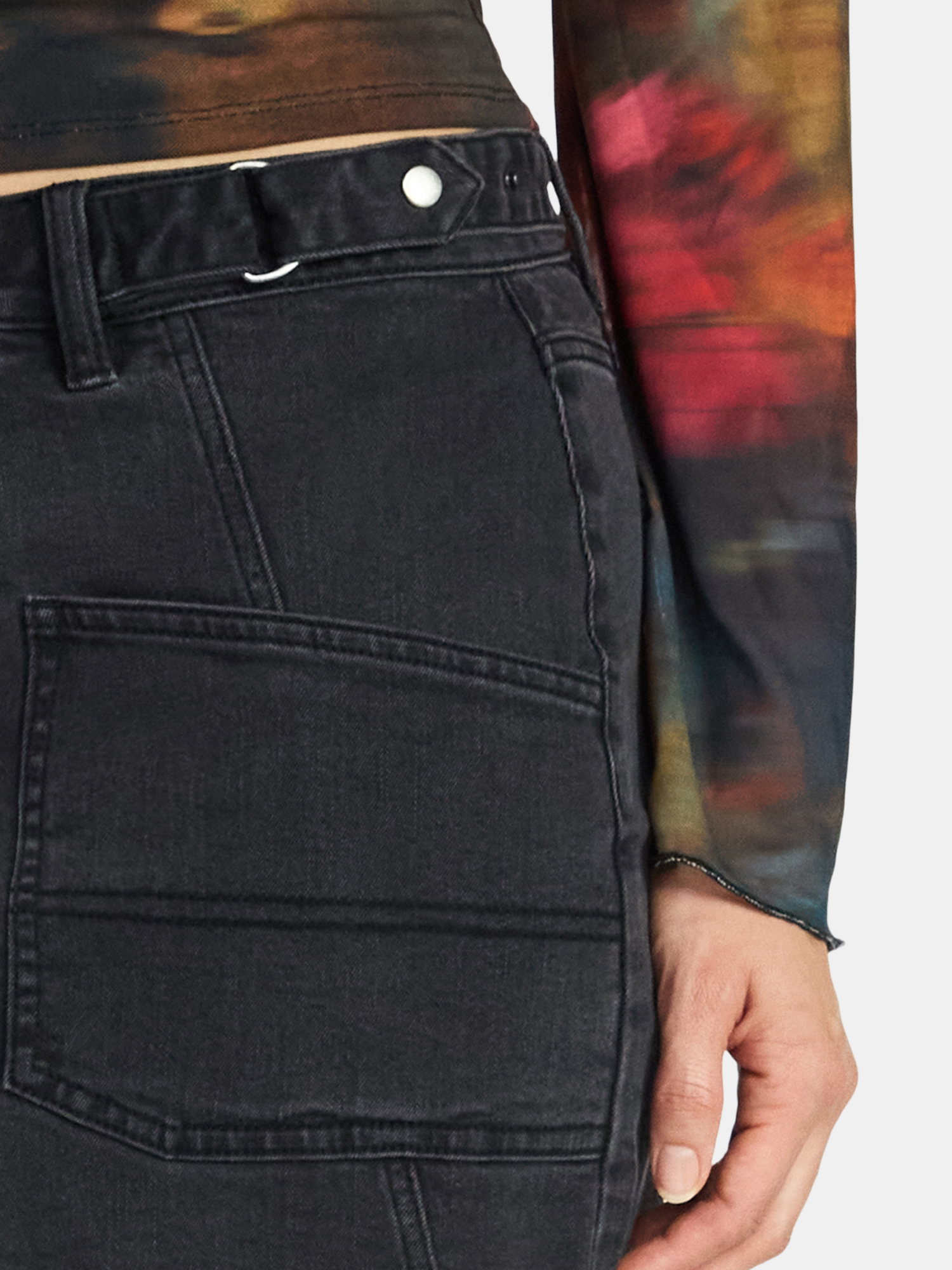 Madden NYC Women's Denim Pocket Mini Skirt, Sizes XXS-XXL