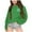 Green, variant on Girls' Fashion Casual Printed Long Sleeved Hoodie Top