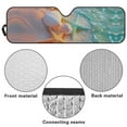 thumbnail image 6 of Uorisanigo Windshield Sun Shade Compatible with Rubicon Sahara TJ JK JKU 2 Door & 4 Door Starfish Shell Printed Sun Visor Shade, Aluminum Foil Heat UV Protection Visor Accessories, 6 of 7