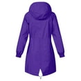 thumbnail image 4 of Wensltd Women Fall Long Sleeve Tops with Zippers Plus Size Hooded Outdoor Windproof Coats, 4 of 7