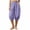 Purple, variant on Horkkom Capris for Women with Pockets Solid Color Elastic Waist Pants Summer Casual Loose Pants L
