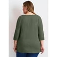thumbnail image 2 of Avenue Women's Plus Size Crochet Trim Tunic, 2 of 2