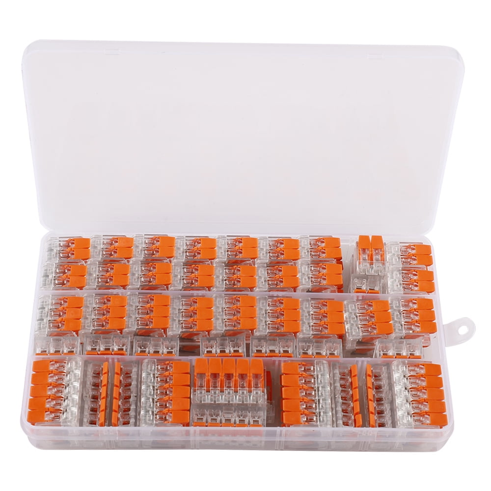 Okwish Terminal Block 75pcs Quick Universal Mini Home Supplies For Wago 221 Tool Box Reusable 75pcs Electrical Connectors Walmart Com
