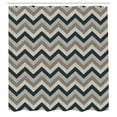thumbnail image 2 of Ambesonne Chevron Shower Curtain, Abstract Retro Zigzag Print, 69"Wx70"L, Pearl Dust, 2 of 4