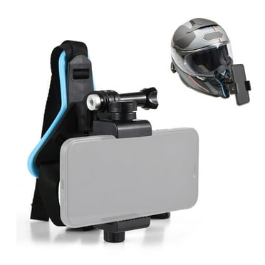 Helmet Camera Mount Holder Helmet Mount for Action Camera with Adapter Mobile Phone Clip Compatible with GoPro Hero/ DJI Osmo/ AKASO Action Camera