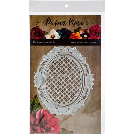 Victorian Rose Frame - Paper Rose Dies-Victorian Oval Lattice Frame