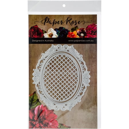 Paper Rose Dies-Victorian Oval Lattice Frame