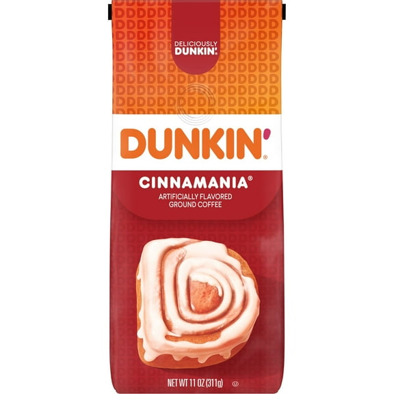 Dunkin’ Cinnamania Ground Coffee, 11-Ounce Bag
