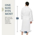 thumbnail image 5 of Kaufman - Embroidered Bathrobe Waffle Kimono Set of 2 Spa Robes 100% Cotton - His/Hers, 5 of 7