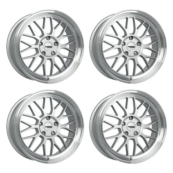 4 x KATANA KR06 18X8 5X114.3  40mm Glossy Silver Machine Lip Wheel Rim 18" Inch