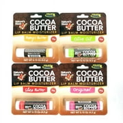 Nature's Bees Cocoa Butter Lip Balm Moisturizer - Assortment 4 Pack