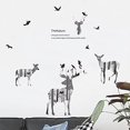thumbnail image 1 of Siluetas de ciervos, calcomanías de pared, calcomanías de pared de bosque, decoración de bosque, animales del bosque, decoración de arte para el hogar, calcomanías de pared para dormitorio, sala de, 1 of 6