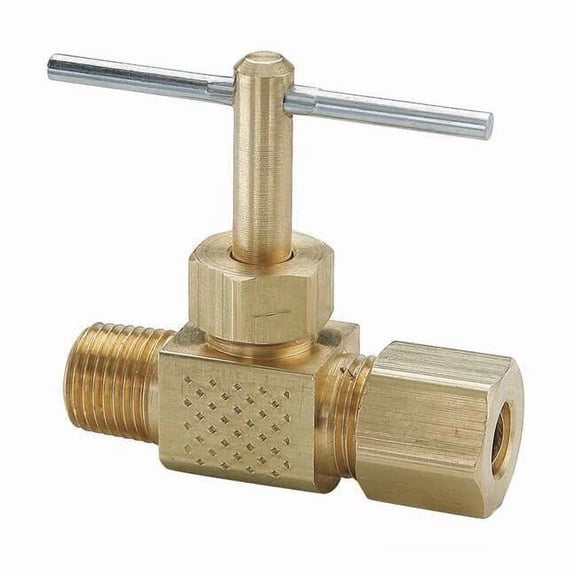 Parker Needle Valve,1/4 In.,Compressn-Male Pipe NV106C-4-4